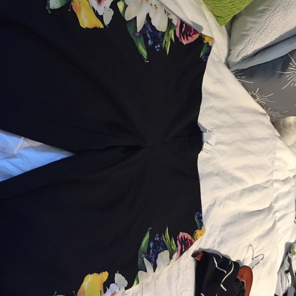 Pull on pants. With floral sides